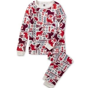 Tea Collection Scandinavian Animals Goodnight Holiday Pajama Set Unisex